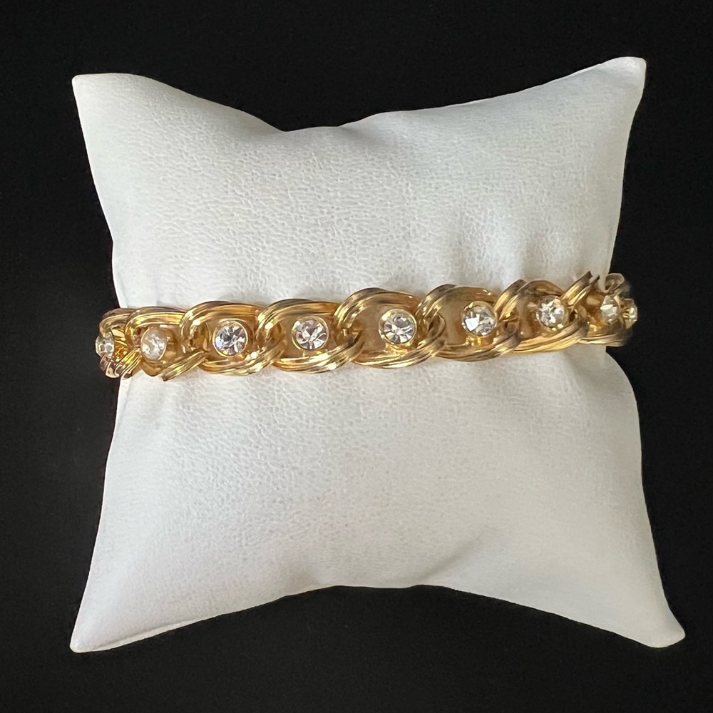 Gold-Tone Crystal Link Bracelet - Women Jewelry
